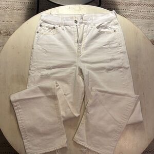 American Eagle Outfitters White Straight Leg Denim